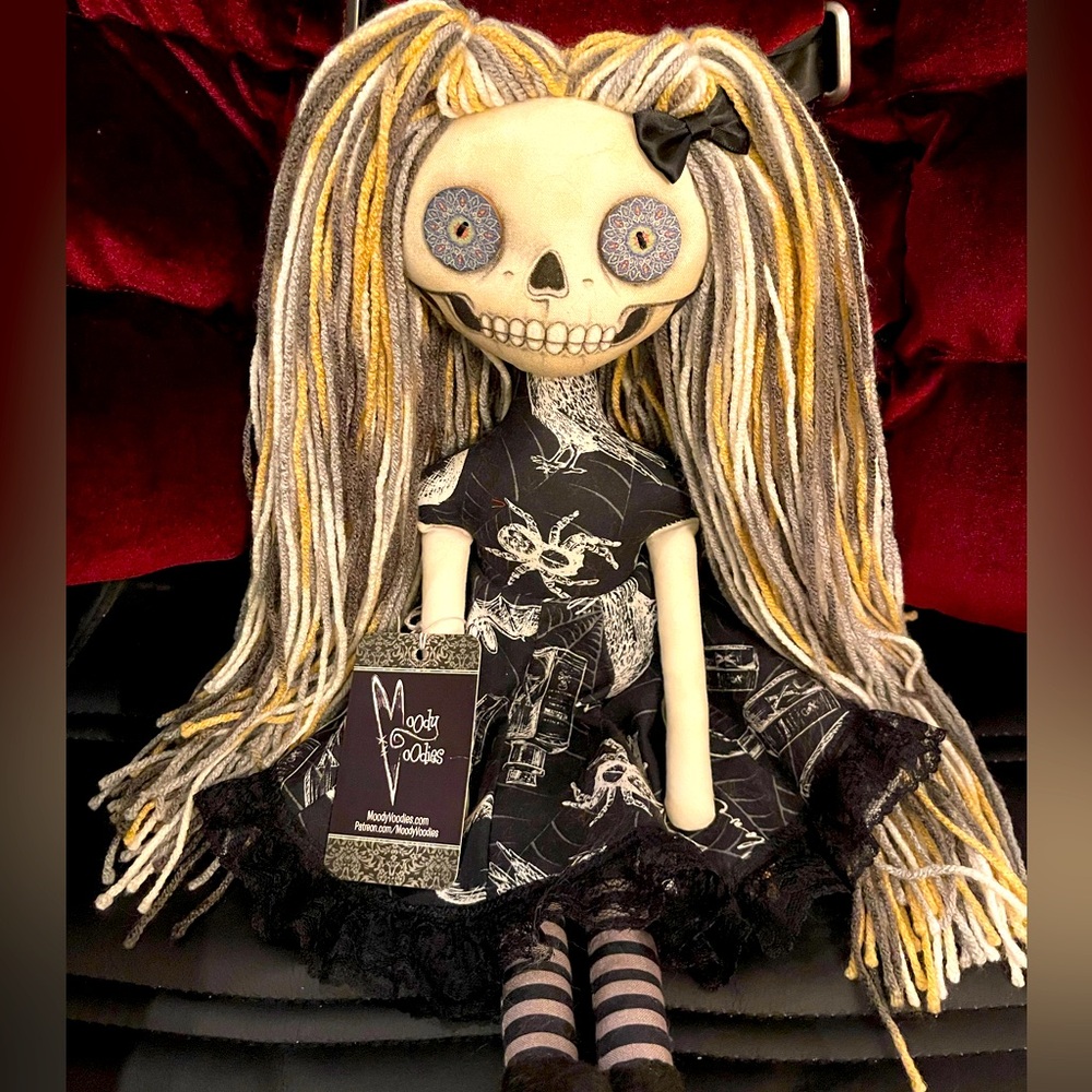 Authentic MoodyVoodies Sugar Skull Doll